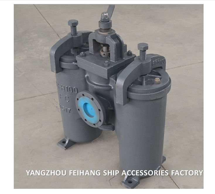 Körper-Roheisen-Filter-Edelstahl Marine Duplex Oil Strainers JIS F7208 Modell-5K-65A