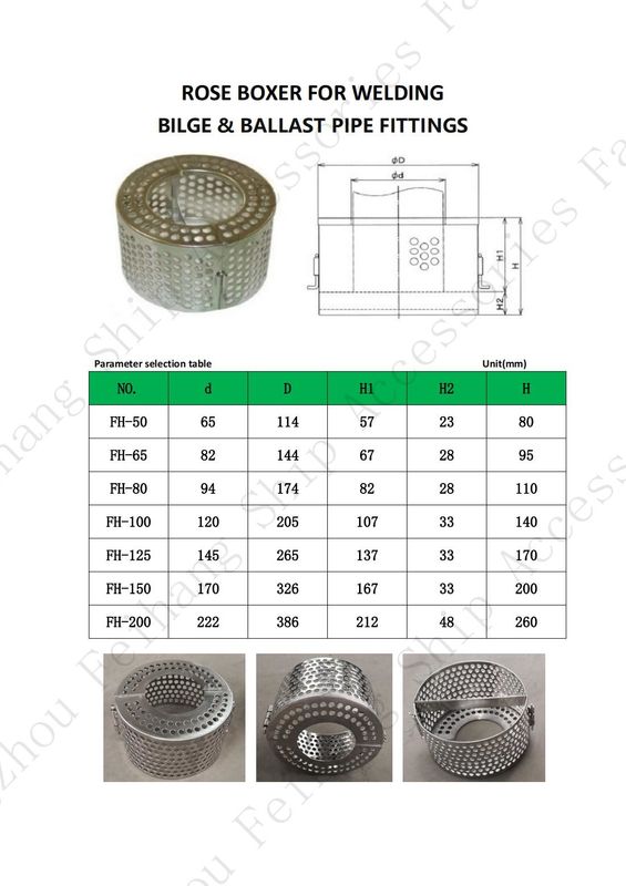 Saugfilter und Rosenkasten – Schiffszubehörfabrik Yangzhou Feihang, Jiangsu, China
