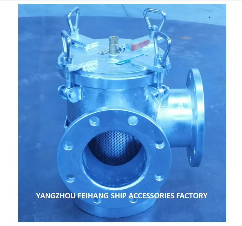 Saug-Grobwasserfilter für zusätzlichen Meerwasserpumpeneinlass BL100 CB/T497-2012, rechtwinkliger Typ