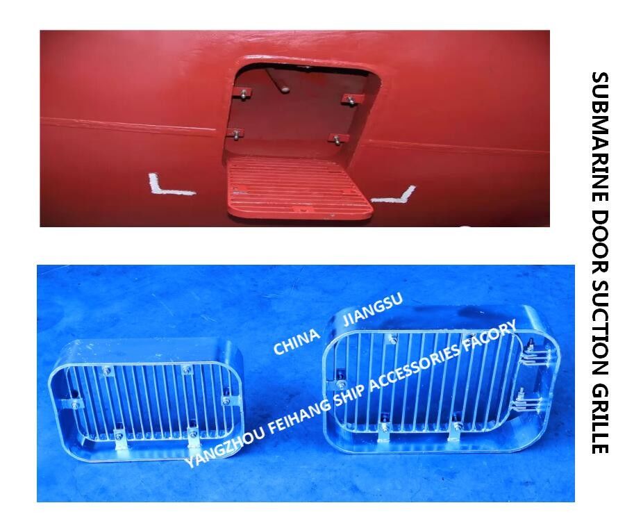 Marine Sea Chest U-Boot-Tor-Sauggitter, 6–8 mm dick, Kohlenstoffstahl, feuerverzinkt