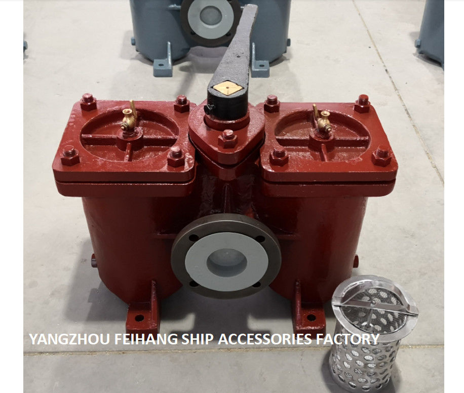 Duplexölfilter A4065-0.75/0.26 Cb/T425-1994 Doppelt-Ölsiebe Körper-Roheisen-Filter rostfrei