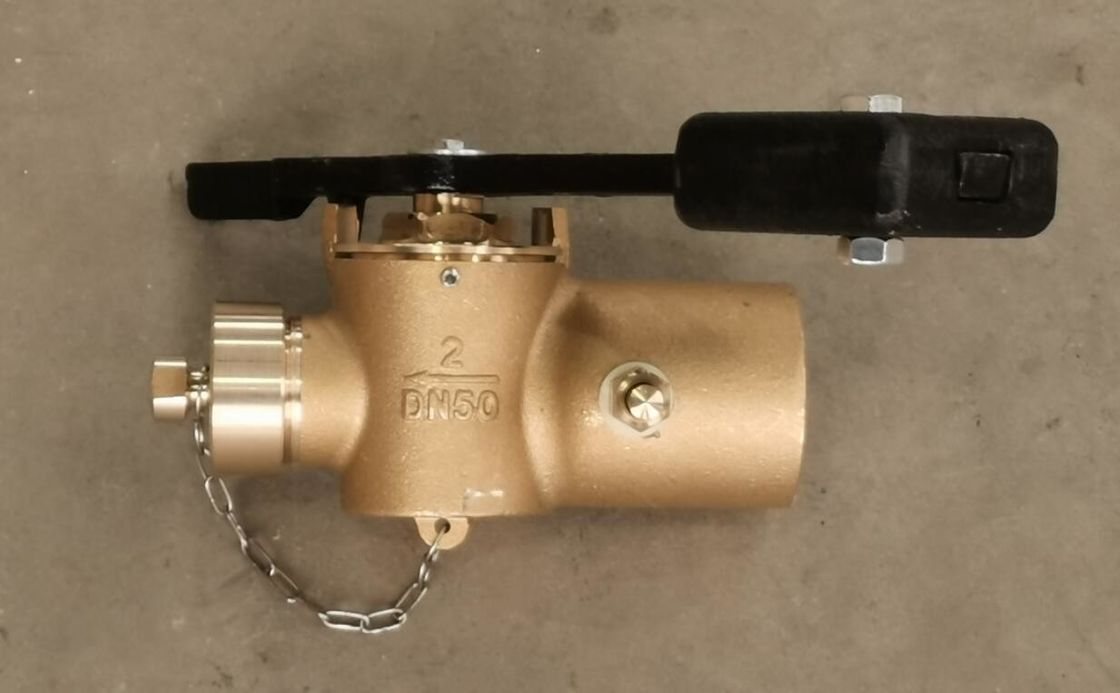 Bronzetiefe, die selbstschließend Ventil DN50 CB/T3778-99 für Abwasser-Behälter misst