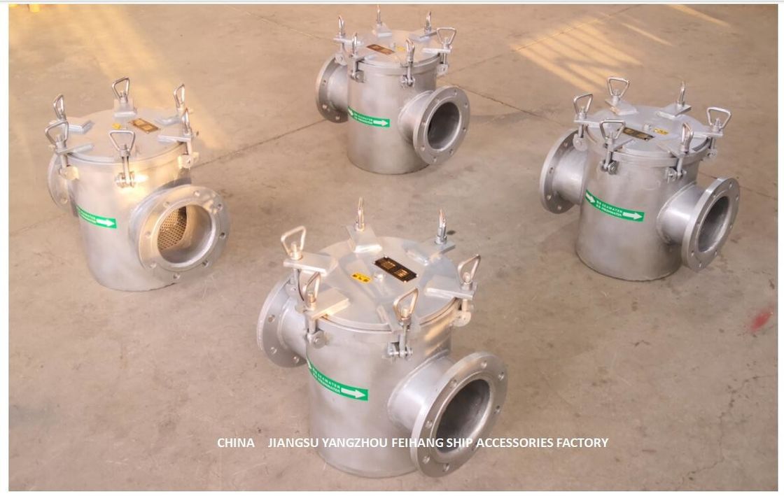 Gerade durch Sauggroben Wasser-Filter für MassenKohlenstoffstahlmaterial des meerwasser-Pumpen-Einlass-AS150 CB/T497-2012