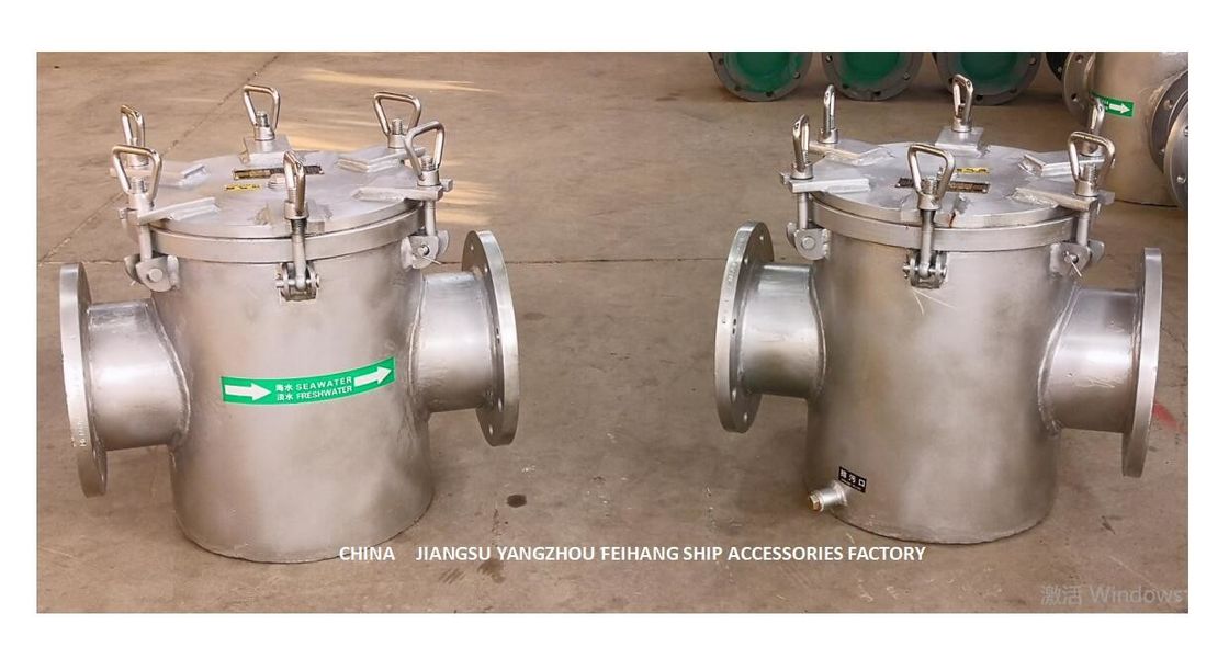 Süßwasser-Pumpen-Einlass-Meerwasser-Filter, gerade durch Edelstahlfilter des Meerwasser-Filter-AS150 CB/T497-2012