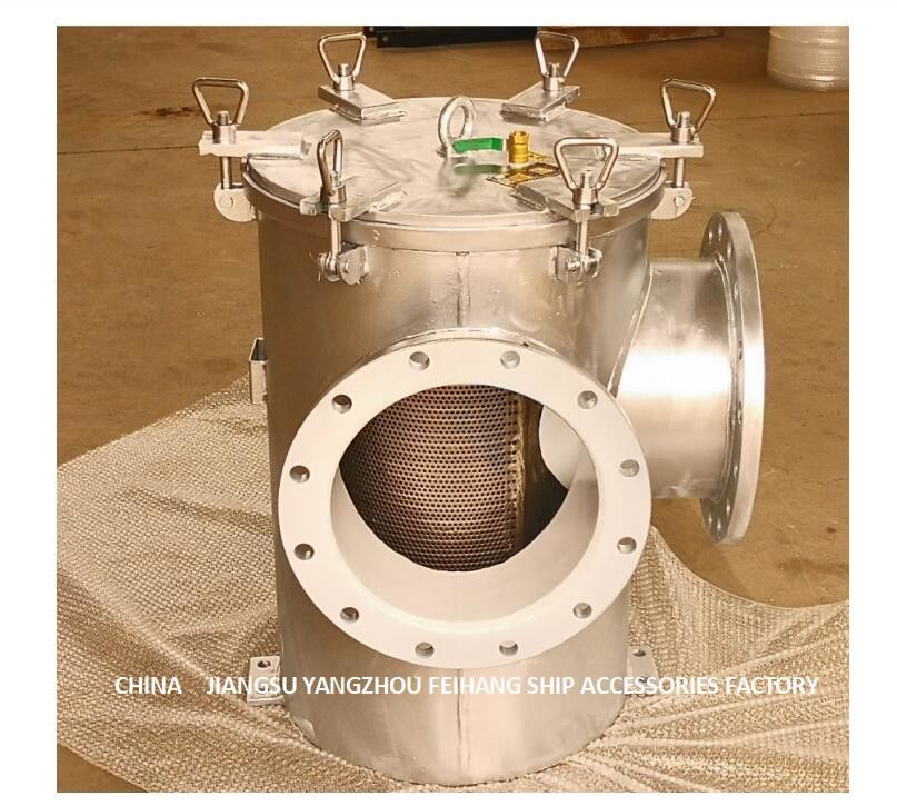 Marine Carbon Steel Galvanized Right-Winkel-Hauptmeerwasser-Filter BRS350 Cb/T497-2012