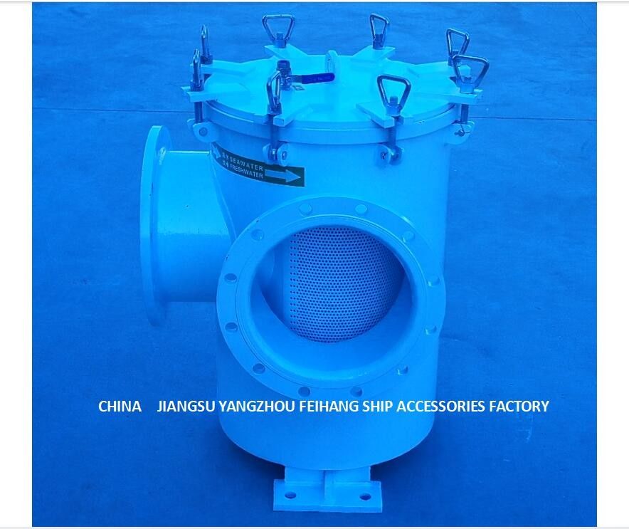 Marine Carbon Steel Galvanized Right-Winkel-Hauptmeerwasser-Filter BRS350 Cb/T497-2012
