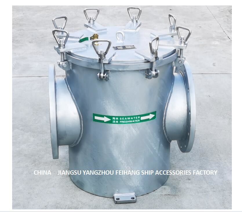 Direkter Kohlenstoffstahl-galvanisierter Meerwasser-Filter für zusätzlichen Maschinen-Meerwasser-Pumpen-Einlass AS300 CB/T497-2012