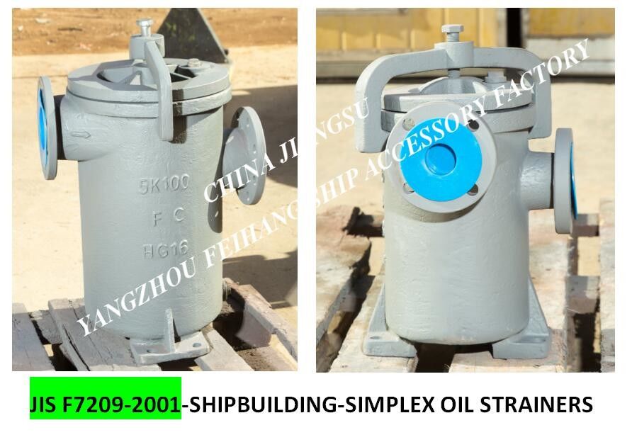 Einzelner Ölfilter für Brennstoff-Trennzeichen-Ausgang FH-65A La-artiges JIS F7209 Marine Single Oil Strainers