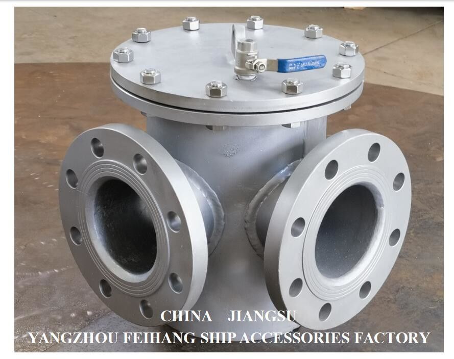 Straight Through Typ Edelstahl Seewasserfilter AS125 PN1.0 CB/T497-2012 Mesh 150um