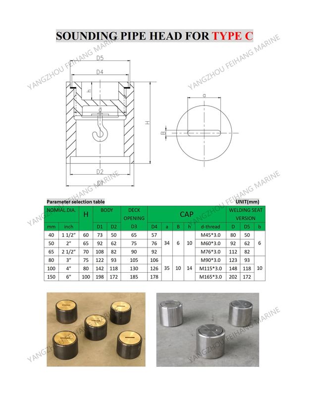 Meereswasserbehälter-Sondekopf - Wasserbehälterdeck-Sondekopf - Wasserbehälter-Sondekopf-Injektionskopf C65 Cb/T3778-99