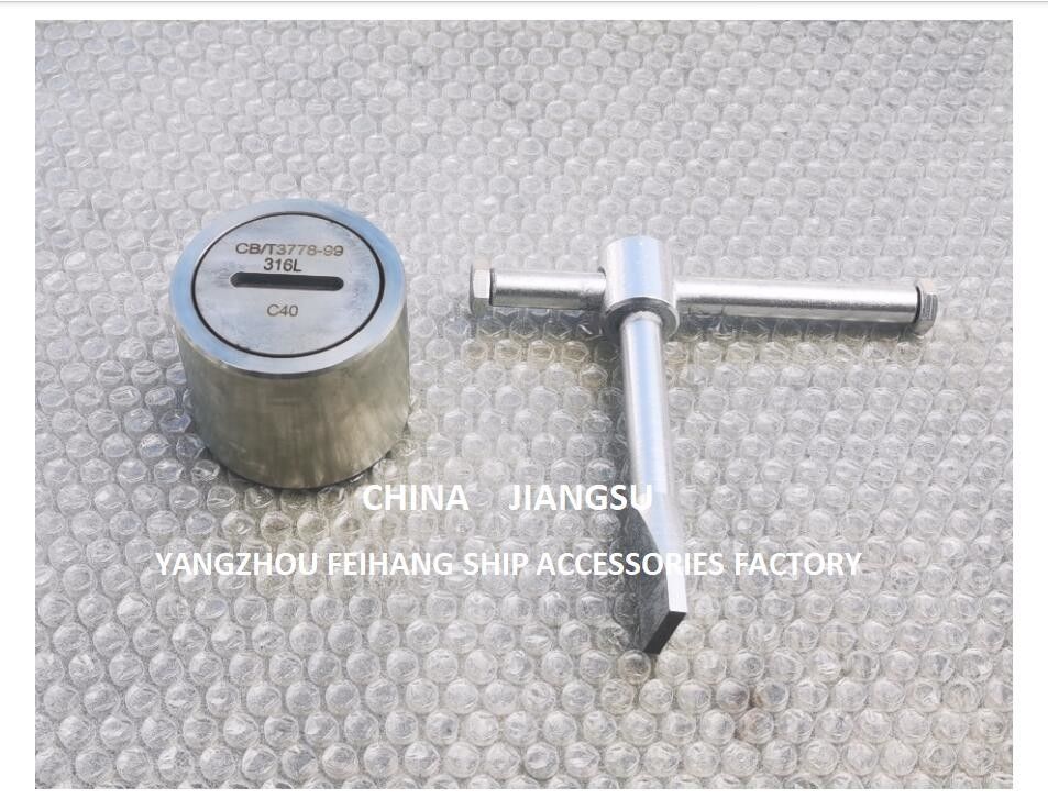 Ballastbehälter-Sounding-Plug mit O-Ring, Edelstahlmodell C40 Cb/T3778-99 Edelstahlsounding-Kopf