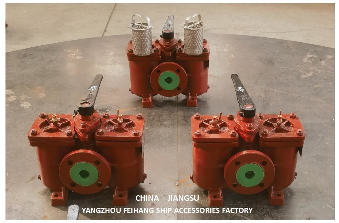 Dauerhafte Gusseisenflansche Filter Duplex Ölspülmaschine geeignet für 0,5mpa Druckbereich Modell As50 Cb/T425