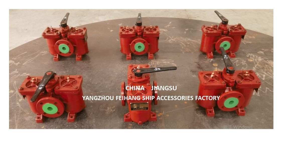 Dauerhafte Gusseisenflansche Filter Duplex Ölspülmaschine geeignet für 0,5mpa Druckbereich Modell As50 Cb/T425