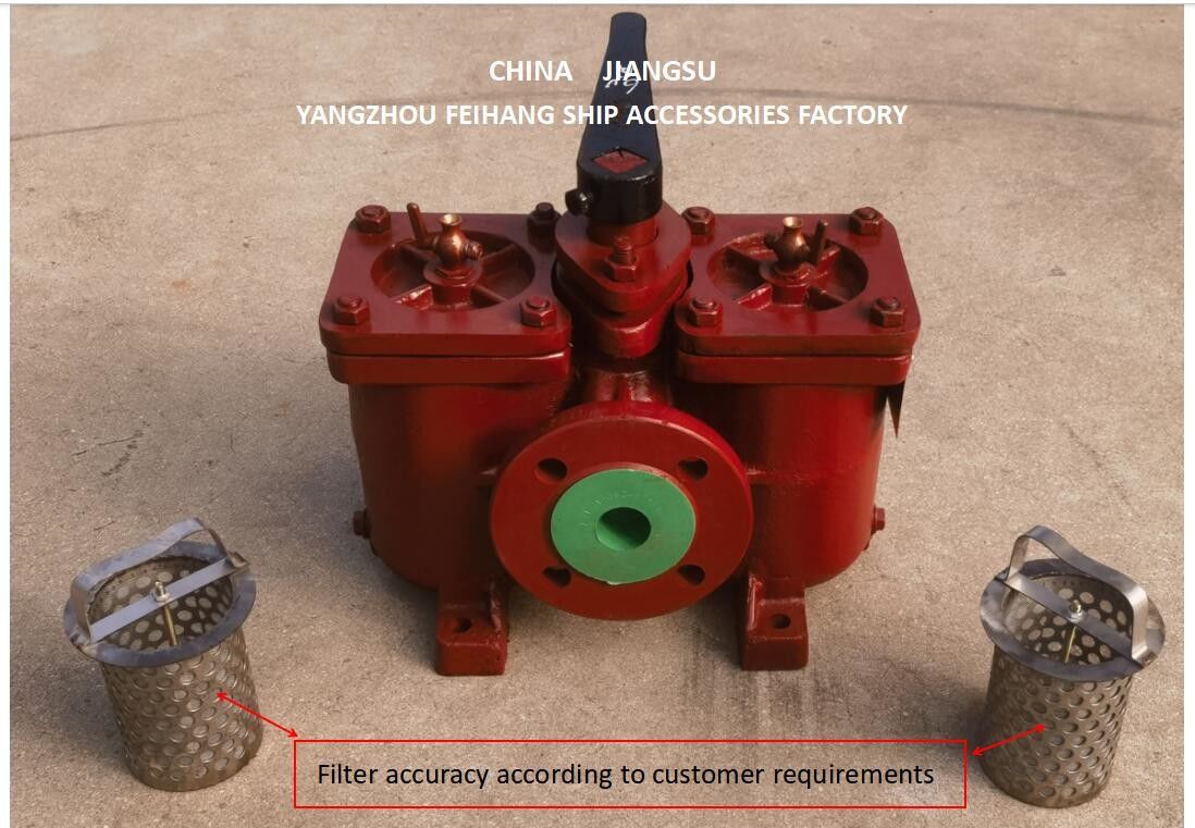 Duplex-Strainer-Modell:AS50-0.40/0.22 Cb/T425-94 für den Saugfilter der Schmierölpumpe