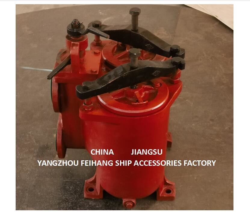 CHINA MARINE DUPLEX OIL STRAINER ((U-TYPE) 5K-50A & DUPLEX OIL STRAINES 5K-50A CBM1132-82 Die Ausrüstung ist mit einem Doppelölstrainer ausgestattet.