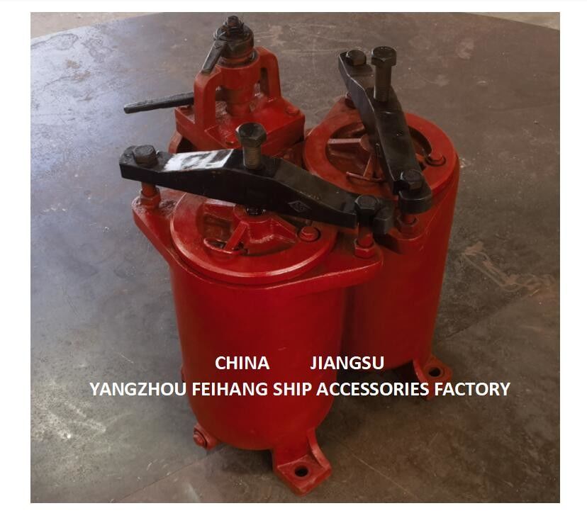 CHINA MARINE DUPLEX OIL STRAINER ((U-TYPE) 5K-50A & DUPLEX OIL STRAINES 5K-50A CBM1132-82 Die Ausrüstung ist mit einem Doppelölstrainer ausgestattet.