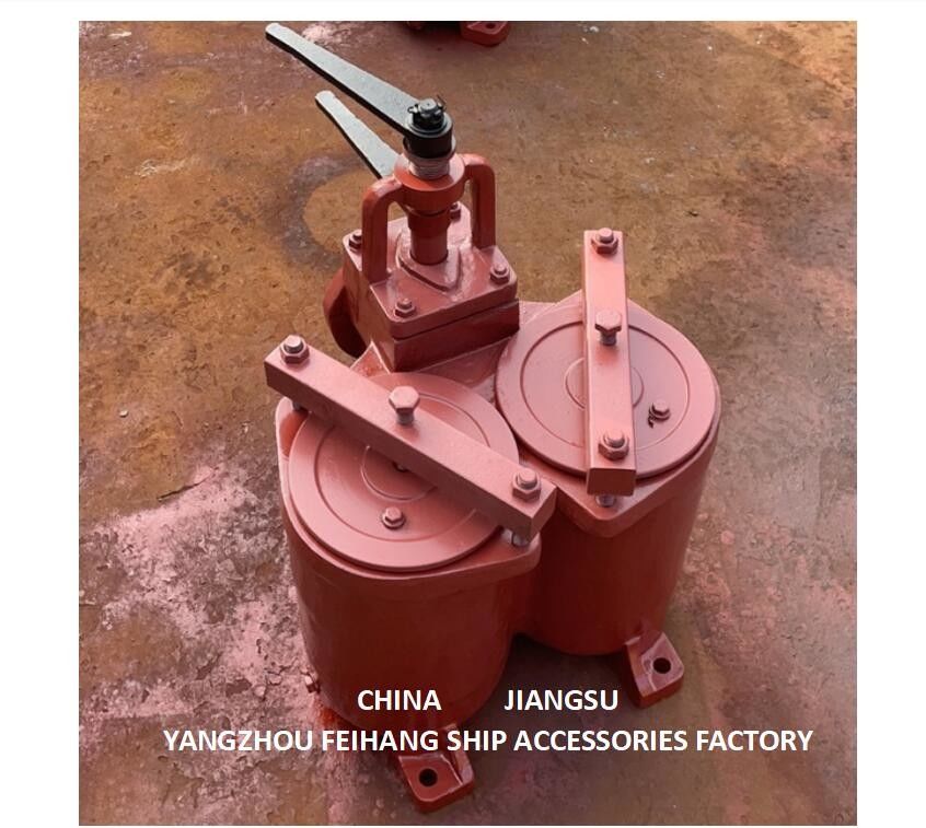 CHINA MARINE DUPLEX OIL STRAINER ((U-TYPE) 5K-50A & DUPLEX OIL STRAINES 5K-50A CBM1132-82 Die Ausrüstung ist mit einem Doppelölstrainer ausgestattet.