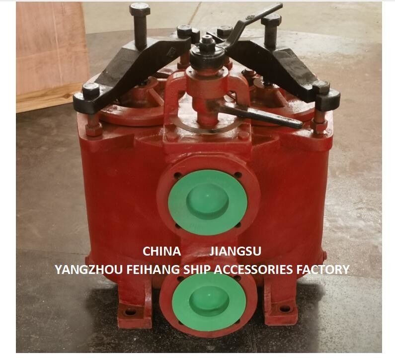 CHINA MARINE DUPLEX OIL STRAINER ((U-TYPE) 5K-50A & DUPLEX OIL STRAINES 5K-50A CBM1132-82 Die Ausrüstung ist mit einem Doppelölstrainer ausgestattet.