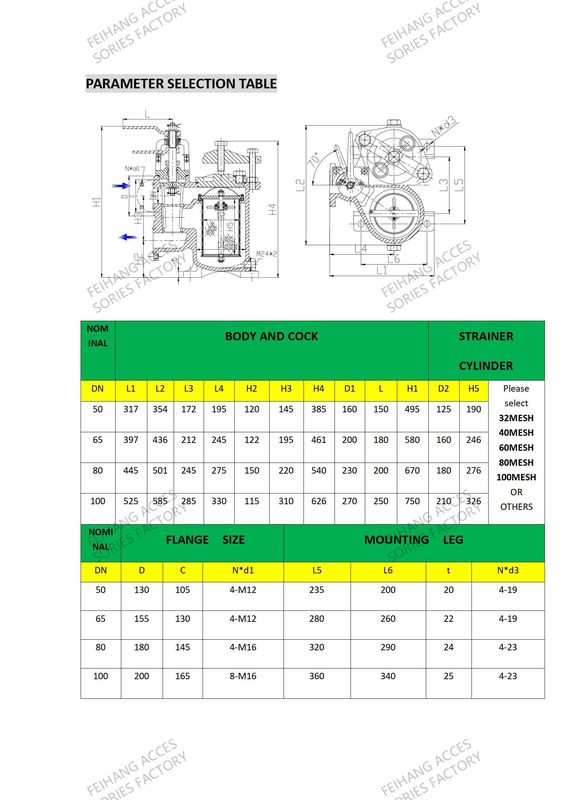 CHINA MARINE DUPLEX OIL STRAINER ((U-TYPE) 5K-50A & DUPLEX OIL STRAINES 5K-50A CBM1132-82 Die Ausrüstung ist mit einem Doppelölstrainer ausgestattet.