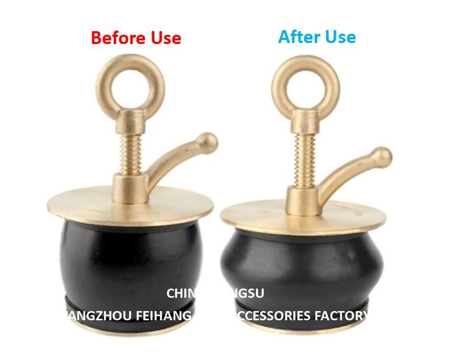 Schiffsdeck-Scraper Plug Modell Nc Nr. 50-100a Dia95-115mm Abdeckplatte aus Kupfer, Karosserie-Kautschuk