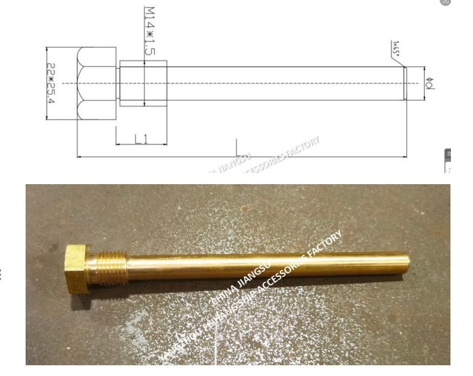 Kupferleiterbohrung für Luftrohrkopf Nr. 533HFB-200A & Kupferleiter für Luftlüftkopf Nr. 533HFB-350A Material: Edelstahl