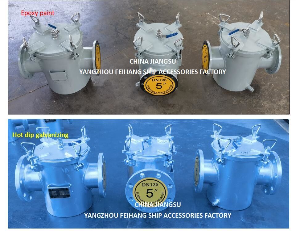 Meerwasserfilter Grobwasserfilter Modell AS125 CB/T497 Körper verzinkt, mit Filterpatrone aus Edelstahl