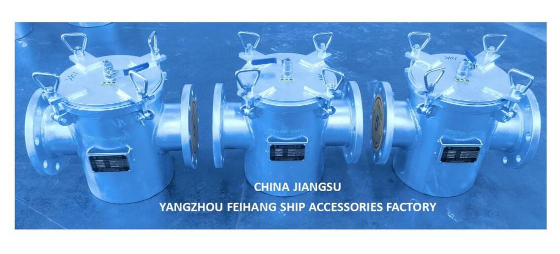Korb Seewasserstrainer für die Hauptsäule der Seewasserpumpe Modell AS125 CBM1061 Körper galvanisiert, Bildschirm Edelstahl