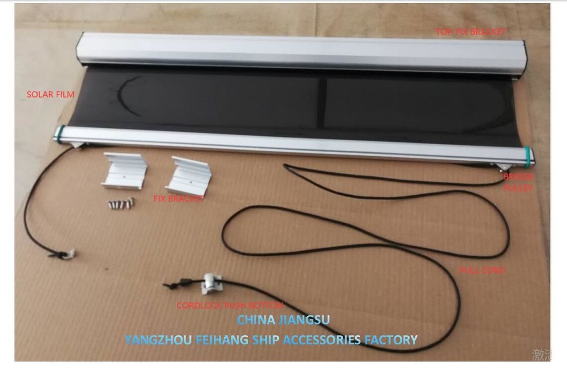 MARINE SOLAR SHADE & ANTI-GLARE SUNSCREEN ROLLER BLIND mit Al.Alloy-Kassettenschacht und Polyester-Schattenfilm