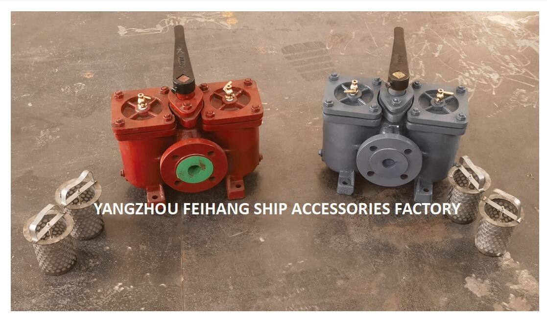 Schiffbau-Duplex-Ölfilter Doppelölfilter AS16040 CB/T425-94 Körper aus geradlinigem Gusseisen mit Filterelement