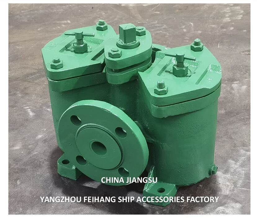 Gusseisen-Flangen-Duplex-Ölfilter AS32 Cb/T425 für die Kraftstoffübertragungspumpe Gusseisenkörper enthält Edelstahl