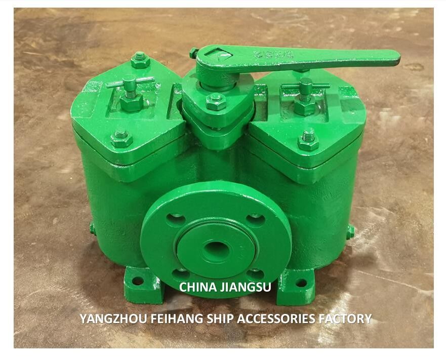 Gusseisen-Flangen-Duplex-Ölfilter AS32 Cb/T425 für die Kraftstoffübertragungspumpe Gusseisenkörper enthält Edelstahl