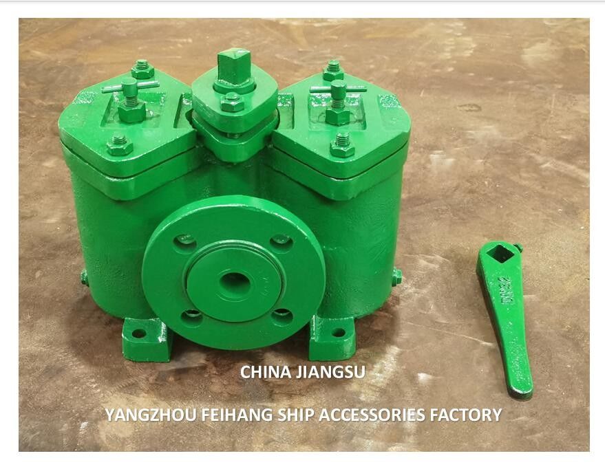 Gusseisen-Flangen-Duplex-Ölfilter AS32 Cb/T425 für die Kraftstoffübertragungspumpe Gusseisenkörper enthält Edelstahl