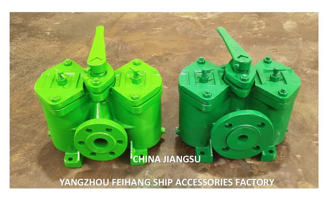 Gusseisen-Flangen-Duplex-Ölfilter AS32 Cb/T425 für die Kraftstoffübertragungspumpe Gusseisenkörper enthält Edelstahl