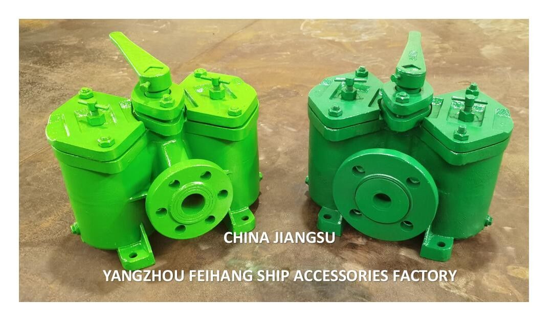 Gusseisen-Flangen-Duplex-Ölfilter AS32 Cb/T425 für die Kraftstoffübertragungspumpe Gusseisenkörper enthält Edelstahl