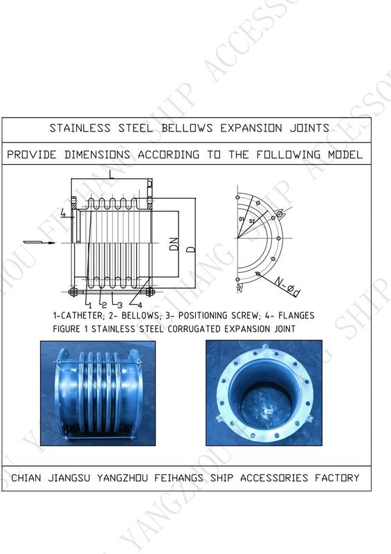 Technischer Parameter für GB/T12522 Edelstahl-Bellungen Expansionsverbindungen-Edelstahl-Expansionsverbindungen