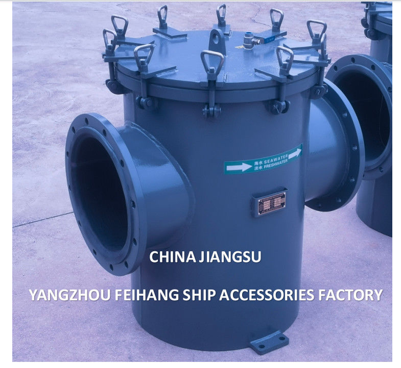 FH-AS300 CBM1061-81 Simplex Sea Water filter Housing Carbon Steel Galvanized Body, Stainless Steel Filter Cartridge,Mesh-5mm