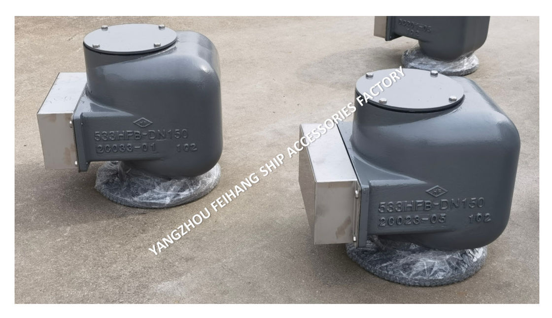 FLAGEN-GASTEIS 533HFB-150A MARINE AIR VENT HEAD FLOAT-TYPE für Ballastbehälter atmungsaktive Kappe mit Feuernetz