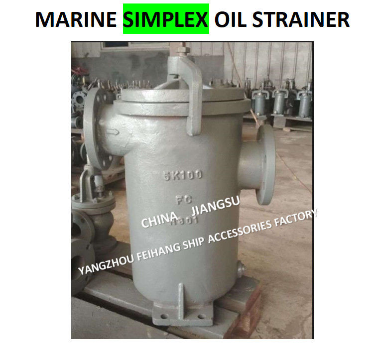 JIS F7209 Einzelölfilter 5K-100A Körper - Gusseisen und Filter - Edelstahl