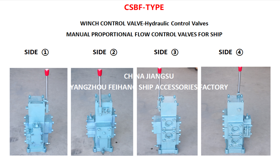 Winch-Steuerventilblock mit Ein-/Ausgangsanlage Größe 20a-50a in Blau und Grün für eine optimale Betriebsleistung