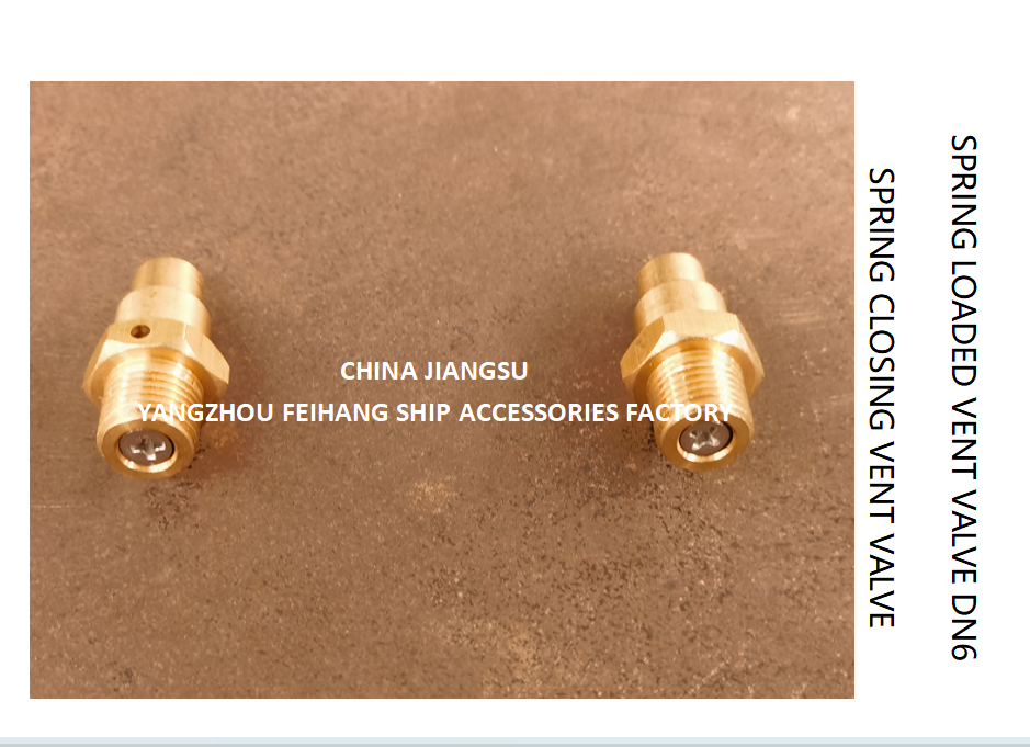 DN6 Threaded Spring Loaded Vent Valve with CB/T3778-1999 Standard for Marine Applications