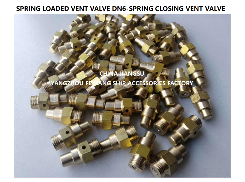 DN6 Spring Loaded Vent Valve with Threaded End Compliant with CB/T3778-1999 Standard