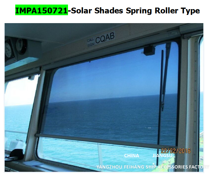 High quality supply Marine Solar Shade roller blind & Marine Solar screen roller type blind with cassette box- Blin for the vessel’s bridge window