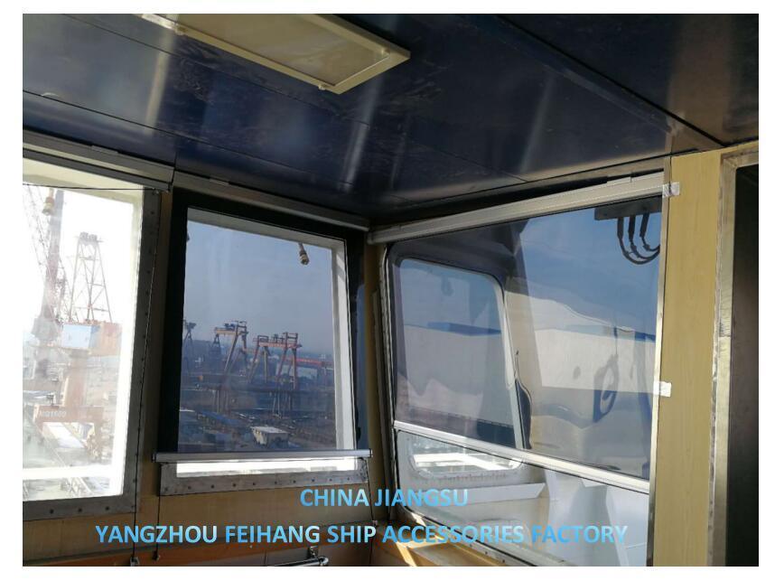 Marine Solar screen roller type blind with cassette box- Blind Curtain box - aluminum alloy Film - Silver
