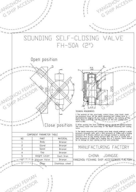 DN 50A CB/T3778-99 SONDING SELF-SCHLUSSENDE VALVEL für das Schallrohr Schallrohr selbstschließendes Schallrohr-Kegel-Selbstschließendes Schallrohr-Ventil