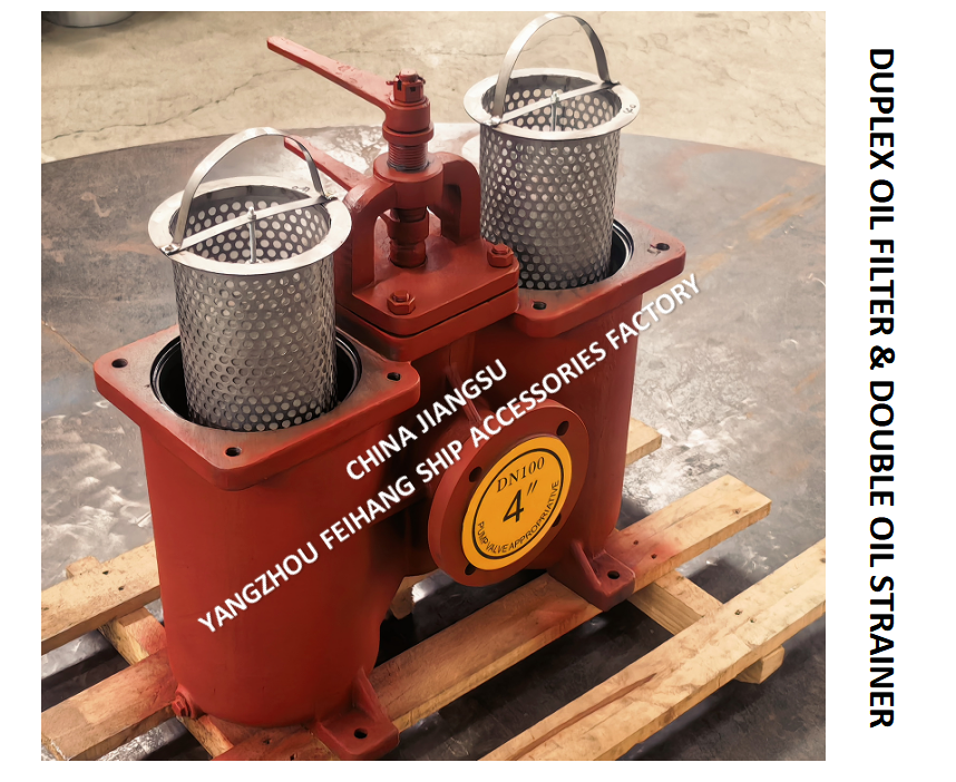 Parameter drawing For Duplex Oil Strainers FH16100 CBT425& Double Oil Filter Model-FH-AS100 CBT425，PN1,OD-220mm，PCD-180mm,Bolt-8-18mm