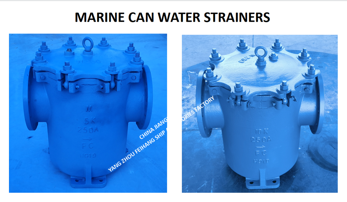 IMPA872011-CAN WATER STRAINERS JIS FH-10K-250A S-TYPE (JIS F7121) SIZE:FACE TO FACE 680MM, OD-400MM,PCD-355MM,BOLT 12*25MM,BODY-CAST IRON FILTER-STAINLESS STEEL