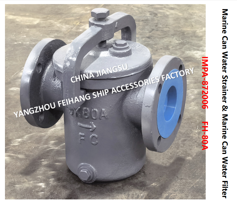 Technical parameter drawings For Can Water Strainer FH-5K-80A  & Can Water Filter FH-10K-80A Cast iron body, stainless steel filter element